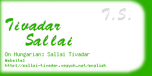 tivadar sallai business card